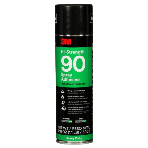 3M™ Hi-Strength Spray Adhesive 90CA, Low VOC <25%, 24fl oz [CA Compliant] spray, 90 adhesive, adhesive, 3M, 