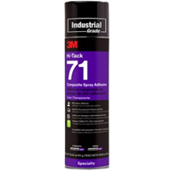 3M™ Hi-Tack Composite Spray Adhesive 71, Clear, 24fl oz spray, 71 adhesive, adhesive, 3M, hi-tack, composite, 3m 71 spray adhesive